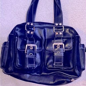 Authentic Michael Kors black leather purse.
